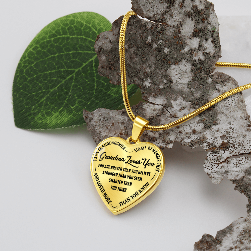 Grandma Loves You - Heart Necklace